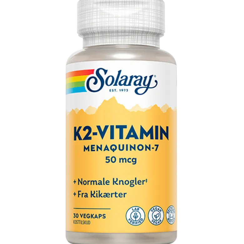 Solaray K2-vitamin 50 mcg (30 kapsler)