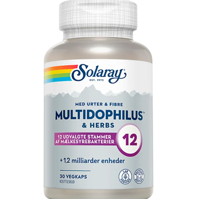 Solaray Multidophilus & Herbs (30 kapsler)