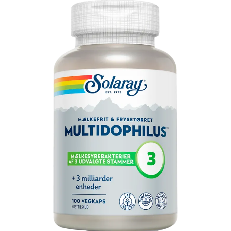 Solaray Multidophilus Mælkefrit og Frysetørret (100 kapsler)