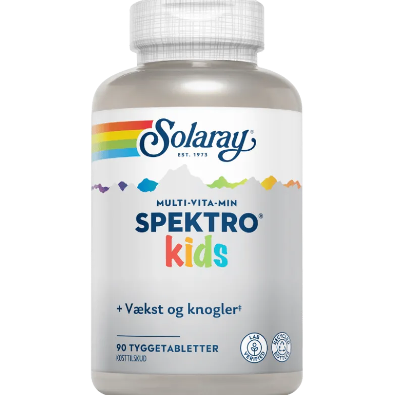 Solaray Spektro Kids Multi-Vita-Min med bærsmag (90 tyggetabletter)