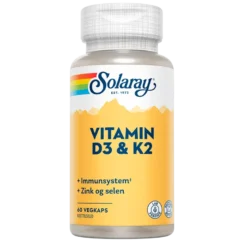 Solaray Vitamin D3 & K2 (60 kaps)