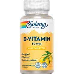Solaray Vitamin D 50 mcg (60 sugetabl.)