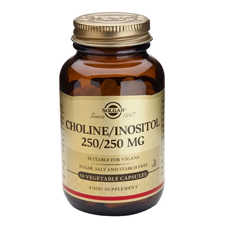 Solgar - Choline/Inositol kosttilskud 250/250 mg (50 kapsler)