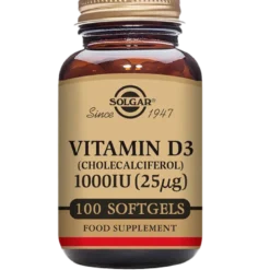 Solgar Vitamin D3 25 mcg (100 softgels)