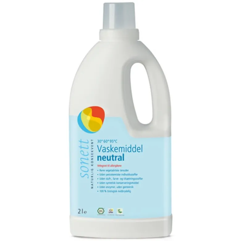 Sonett Vaskemiddel Fl. Neutral (2 ltr)