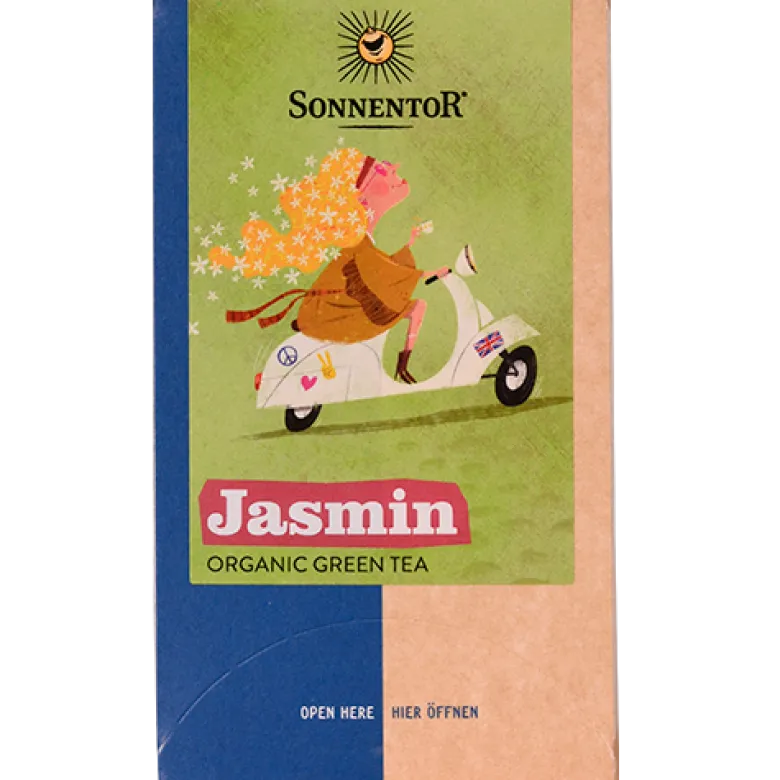 Sonnentor Grøn Te Jasmin Breve Ø (18 breve)
