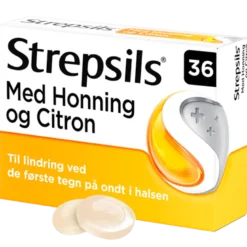 Strepsils Honning/Citron Sugetabletter (36 stk)