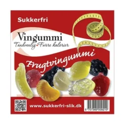 Sukkerfri Frugtvingummi (80 g)
