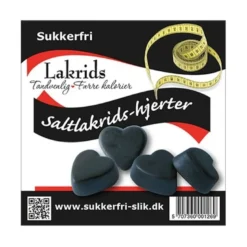 Sukkerfri Saltlakridshjerter (90 gr)