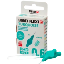 TANDEX Flexi Mellemrumsbørste Turquoise PHD 0.6/ISO 0 (6 stk)