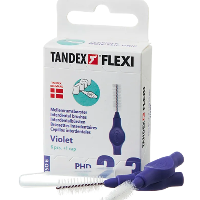 TANDEX Flexi Mellemrumsbørste Violet PHD 2.3 /ISO 6 (6 stk)