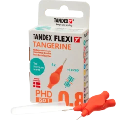 TANDEX Flexi Mellemrumsbørste Tangerine PHD 0.8/ISO 1 (6 stk)
