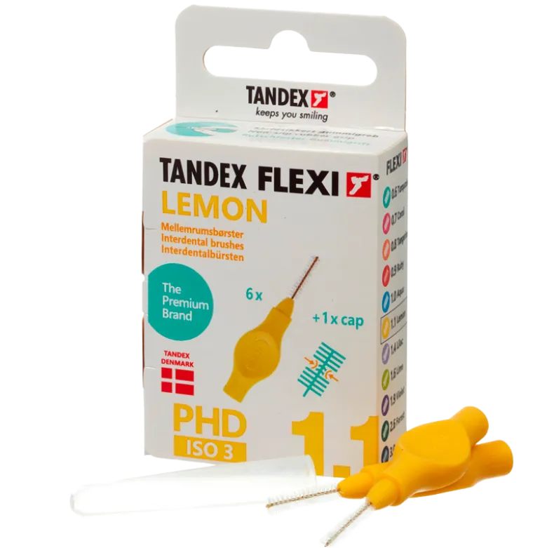 TANDEX Flexi Mellemrumsbørste Lemon PHD 1.1/ISO 3 (6 stk)