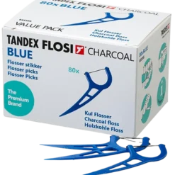 Tandex Flosi Flosser Blue Charcoal Floss (80 stk)
