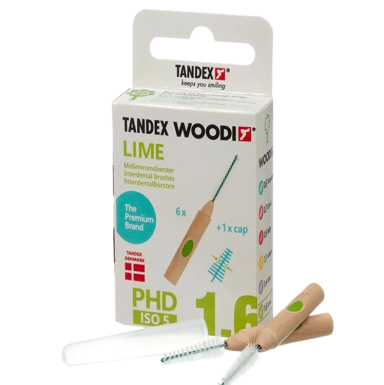 Tandex Woodi Mellemrumsbørster Lime (6 stk)