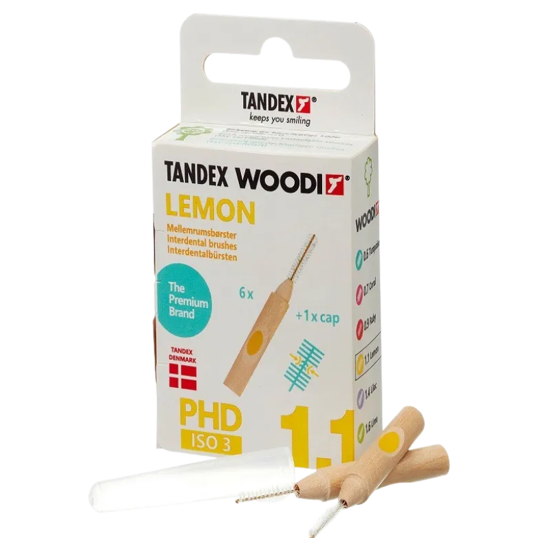 Tandex Woodi Mellemrumsbørster Lemon (6 stk)
