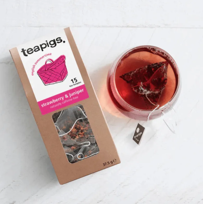 Teapigs Jordbær & Enebær Te (15 breve)