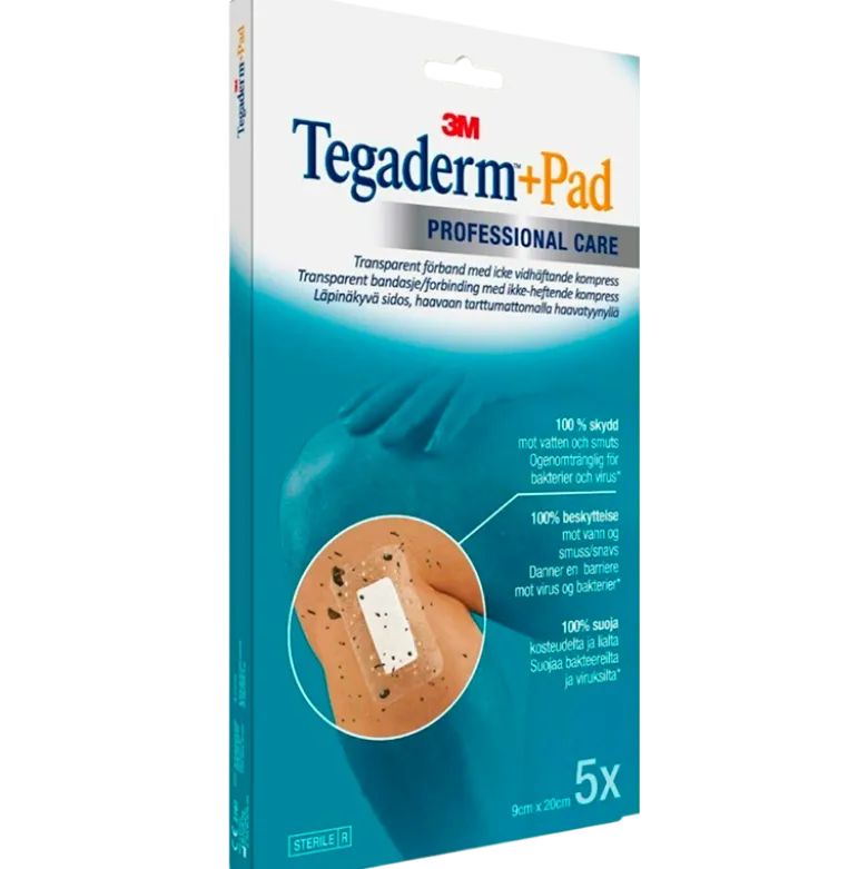 Tegaderm Tegaderm+Pad - 9 cm x 20 cm (5 stk)