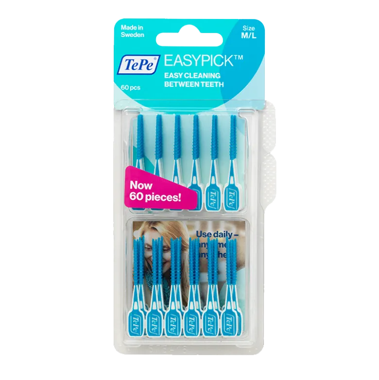 TePe EasyPick Turkis M/L (60 stk)
