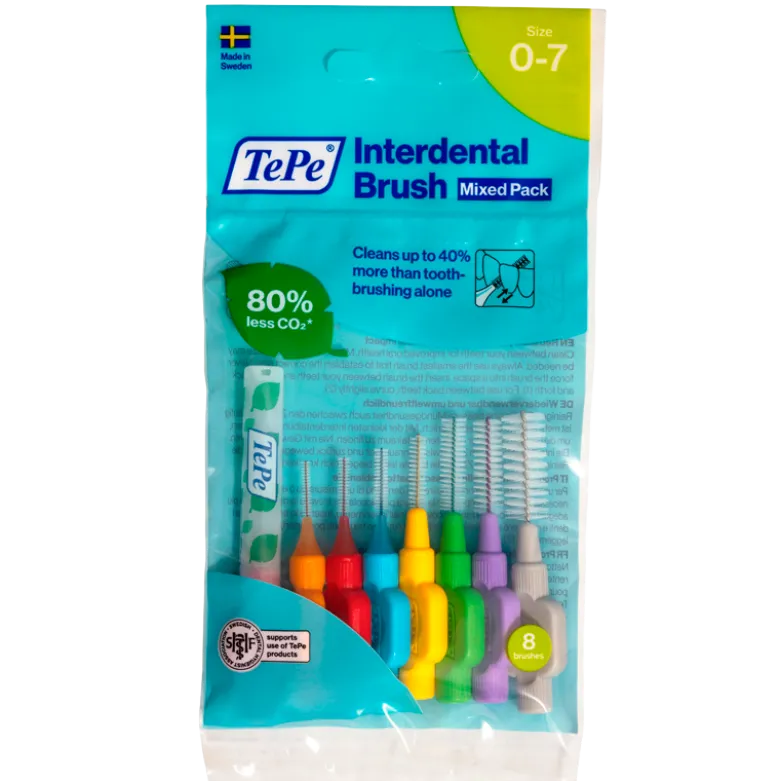 TePe Mellemrumsbørste Extra Soft Mixed Pack (8 stk)