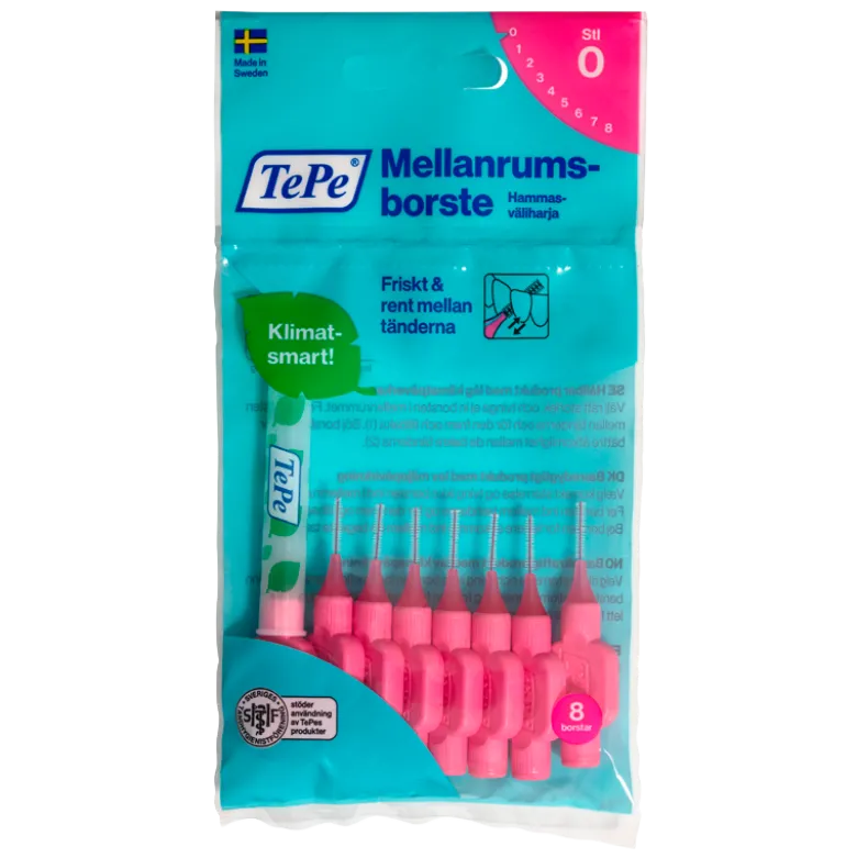 TePe Mellemrumsbørste Rosa (8 stk)