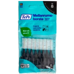 TePe Mellemrumsbørste Sort (8 stk)