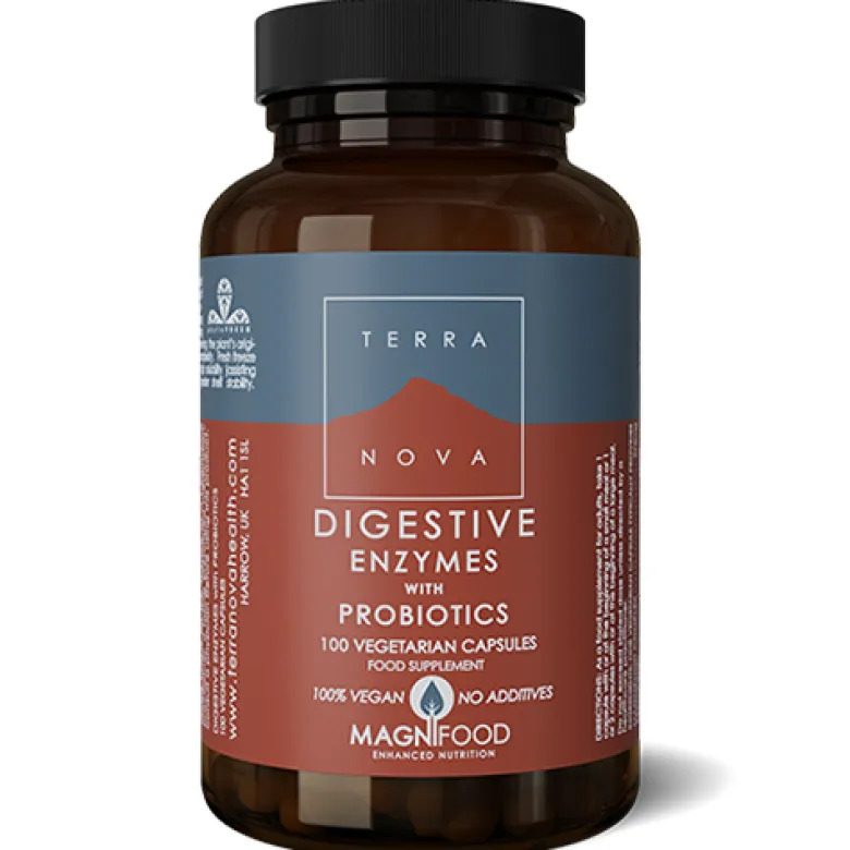 Terranova Digestive Enzymes m. Probiotics (50 kap)