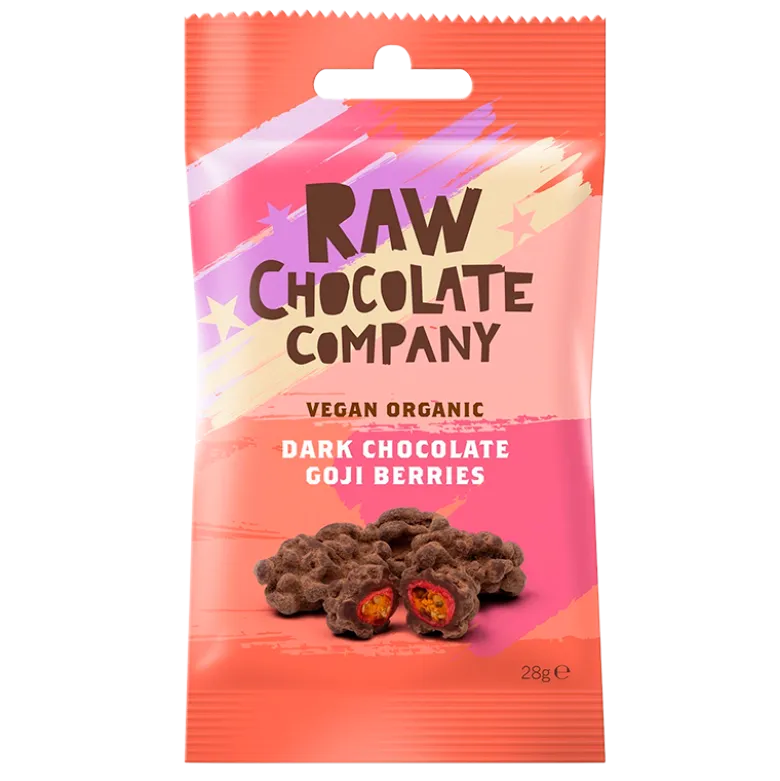 The Raw Chocolate co. Gojibær m. rå chokolade Ø Snack pack