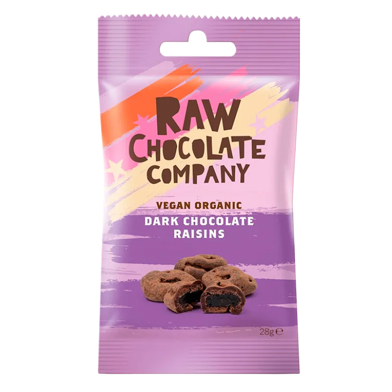 The Raw Chocolate Co. Rosiner m. rå chokolade Ø Snack Pack