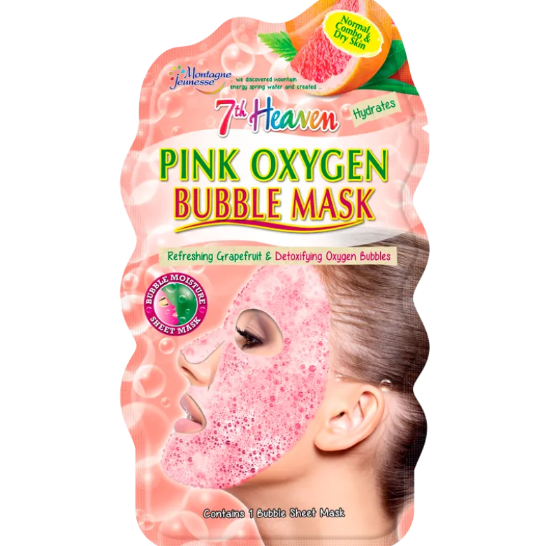 7th Heaven Pink Oxygen Bubble Sheet Mask (1 stk)