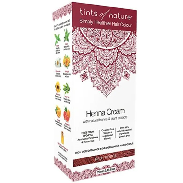 Tints of Nature - Hårfarve Henna Creme Red (70 ml)