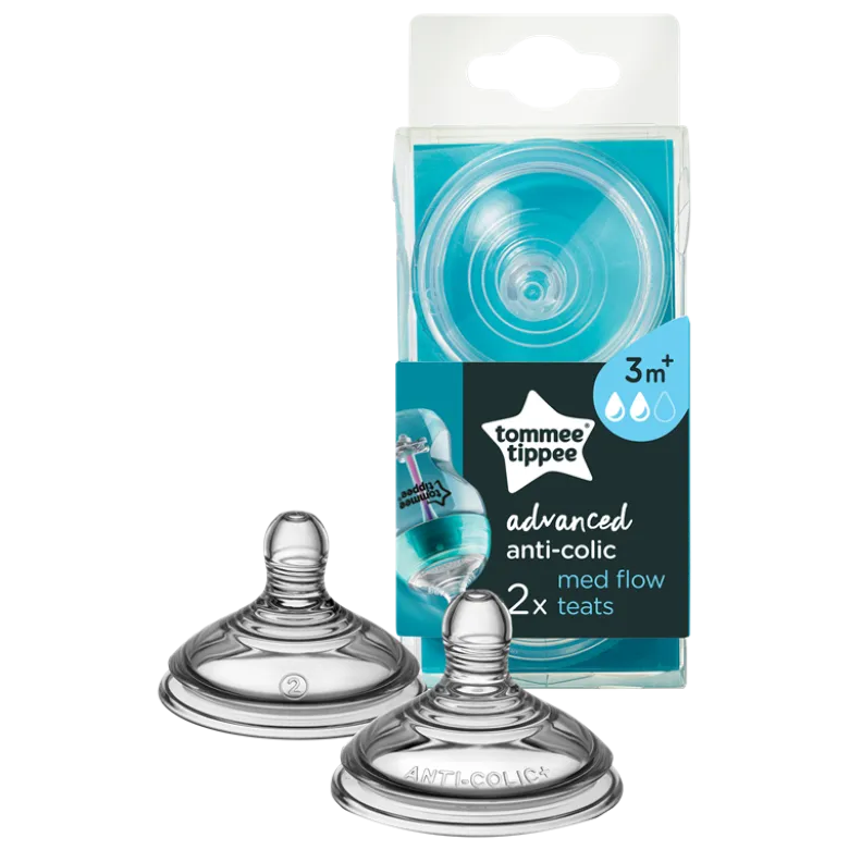 Tommee Tippee Anti-Kolik Flaskesut 3+ Mdr. Medium Flow (2 stk)