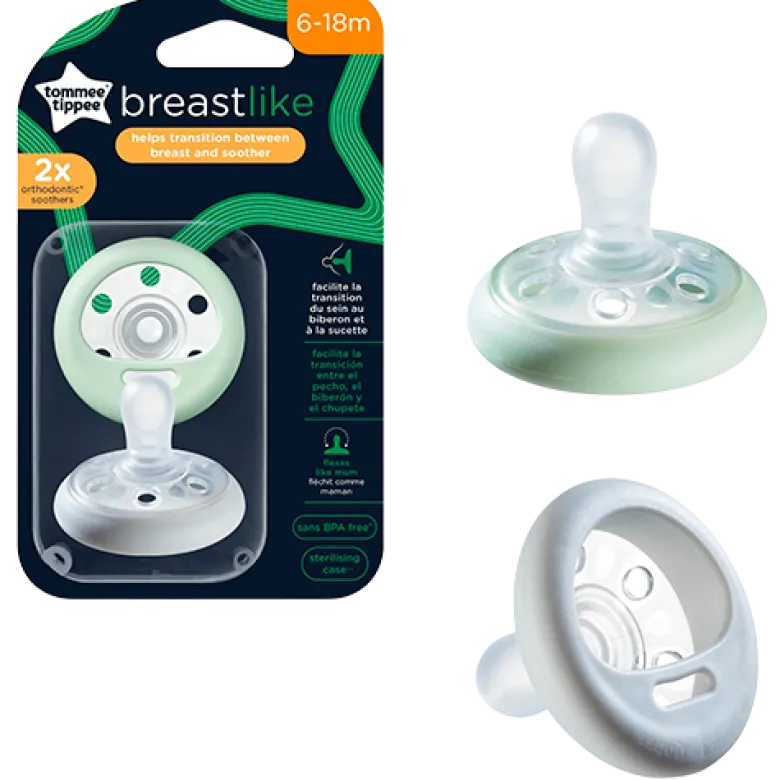 Tommee Tippee Breast Like Sutter 6-18 Mdr. (2 stk)