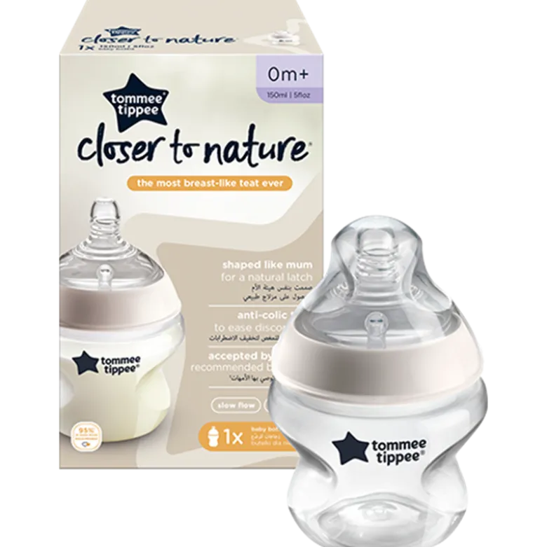 Tommee Tippee Closer To Nature Sutteflaske 0+ Mdr. 150 ml. (1 stk)