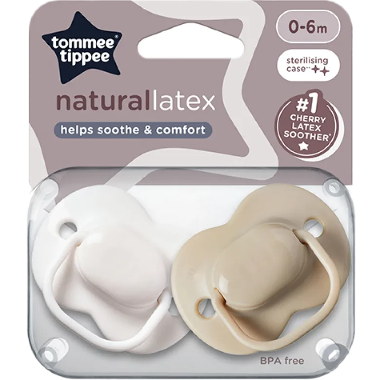 Tommee Tippee Latex Sutter 0-6 Mdr. (2 stk)