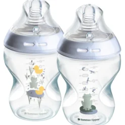 Tommee Tippee Natural Start Sutteflaske Slow Flow 260 ml Deco Blå (2 stk)