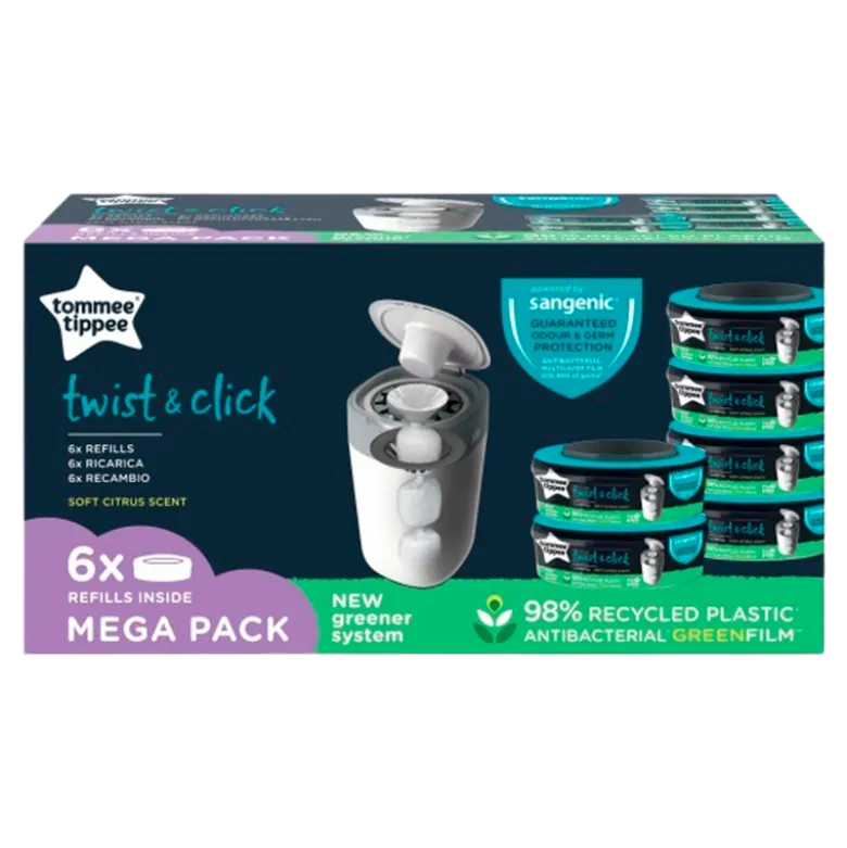 Tommee Tippee Sangenic Twist & Click Refill (6 stk)