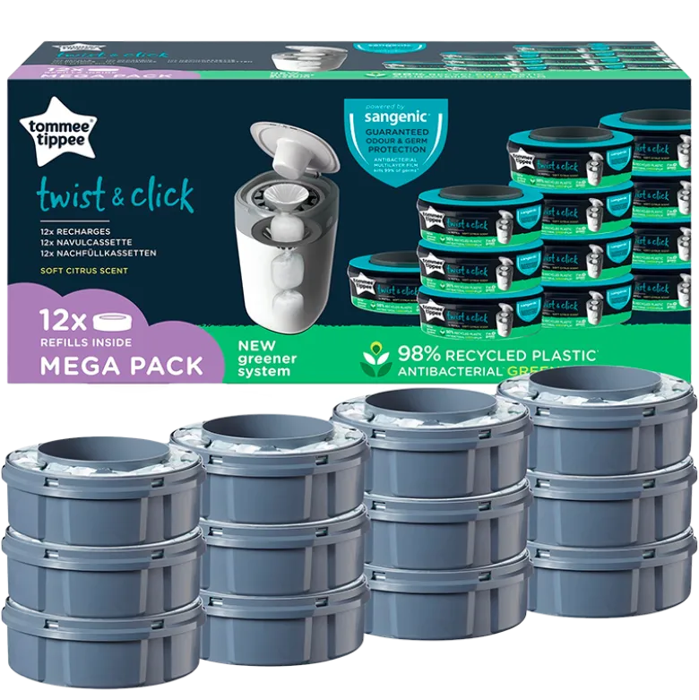 Tommee Tippee Sangenic Twist & Click Refill (12 stk)