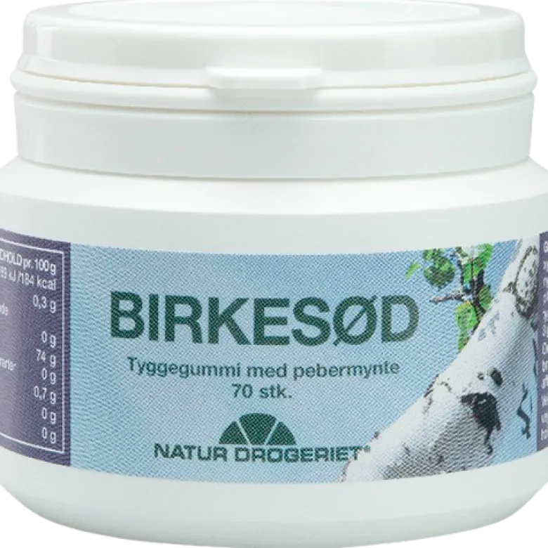 Tyggegummi Birkesød Pebermynte med Xylitol (70 stk)