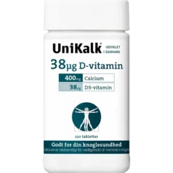 UniKalk 38 µg D-vitamin (120 kaps)