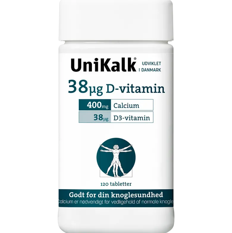 UniKalk 38 µg D-vitamin (120 kaps)
