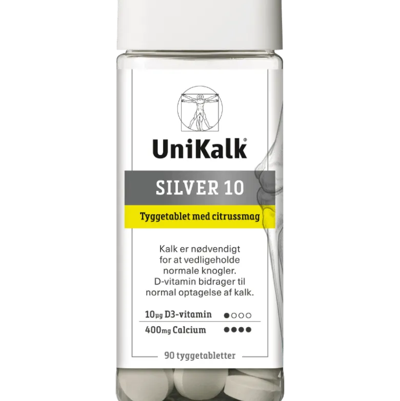 UniKalk Silver 10 (90 tyggetabletter)