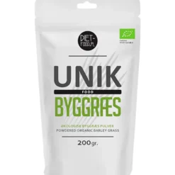 Unik Food Byggræs pulver Ø (200 g)