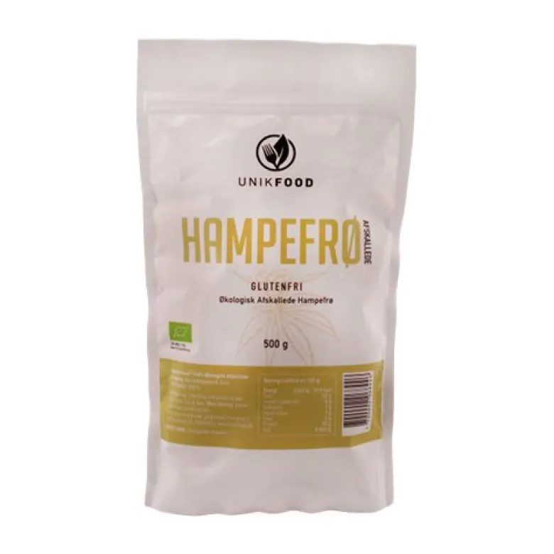 Unik Food Hampefrø Afskallede Ø (500 g)