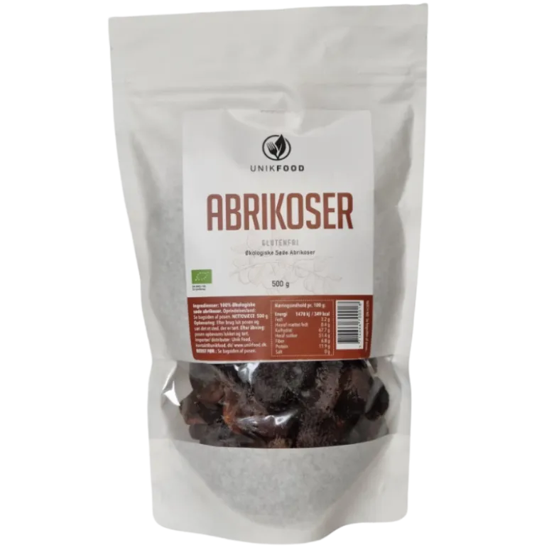 Unik Food Soltørrede Abrikoser Ø (500 g)