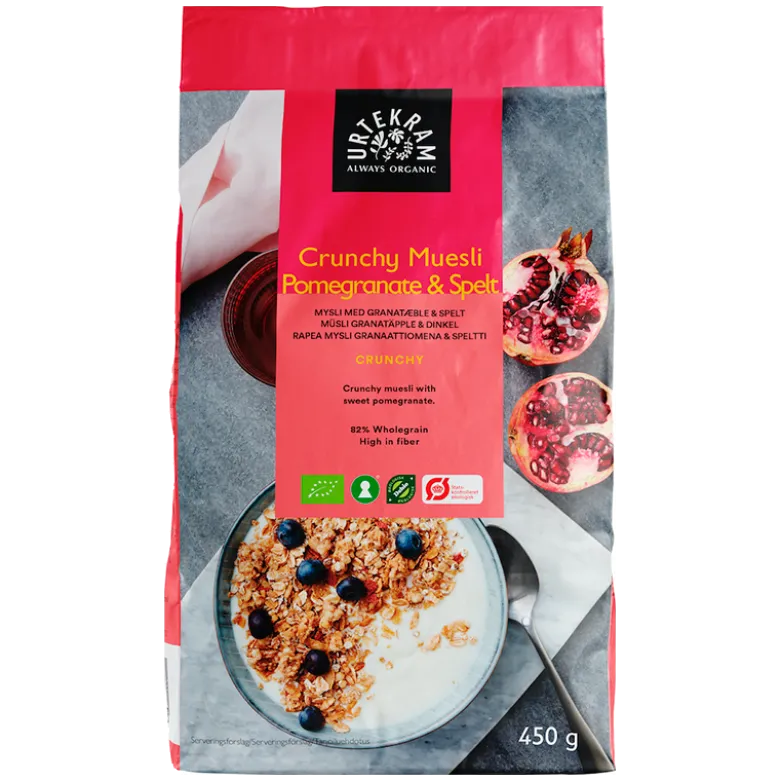 Urtekram Crunchy Muesli Pomegranate (450 g)