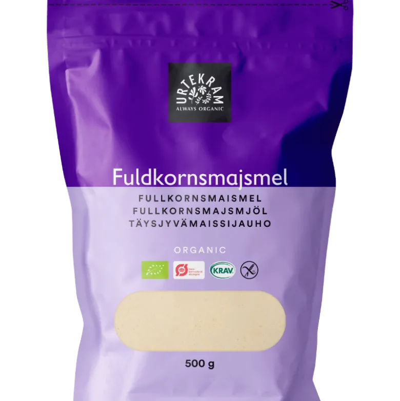 Urtekram Fuldkornsmajsmel Ø (500 gr)