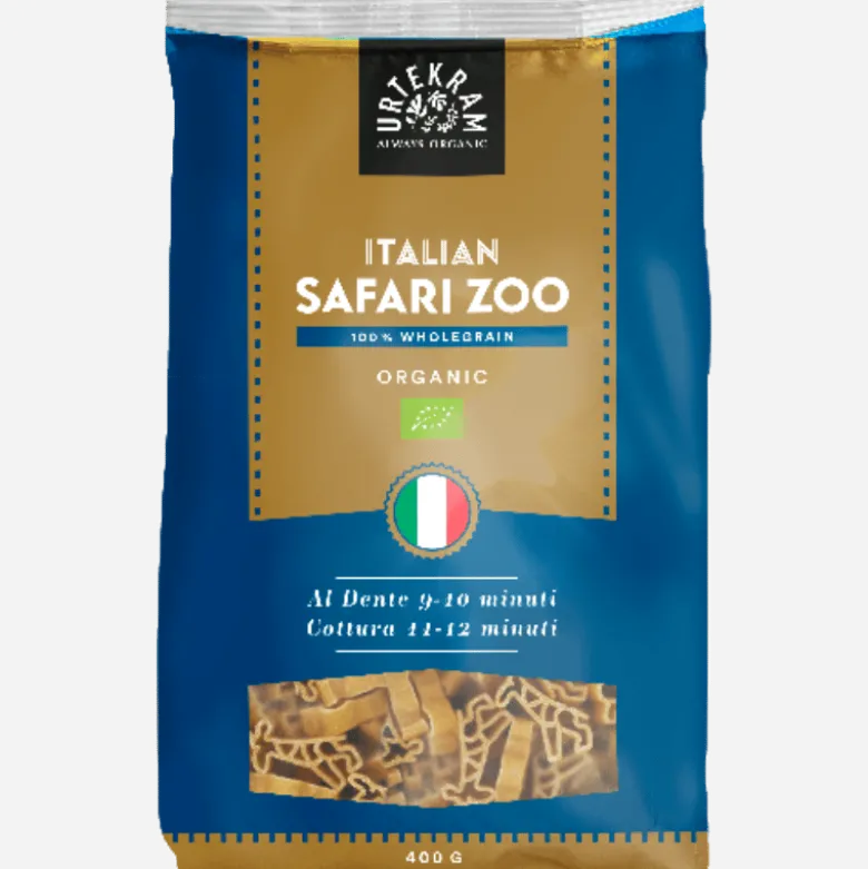 Urtekram Fuldkornspasta Safari Dyr Ø (500 gr)
