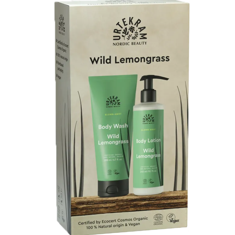 Urtekram Gaveæske Wild Lemongrass Body lotion & Body Wash (1 stk)