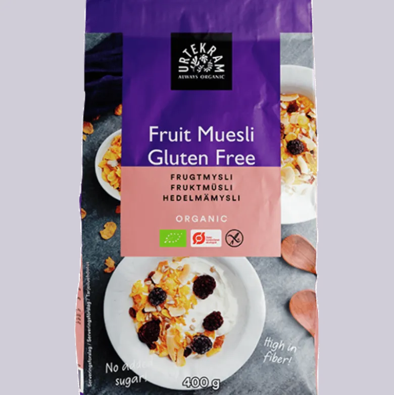 Urtekram Glutenfri Mysli med Frugt Ø (400 gr)